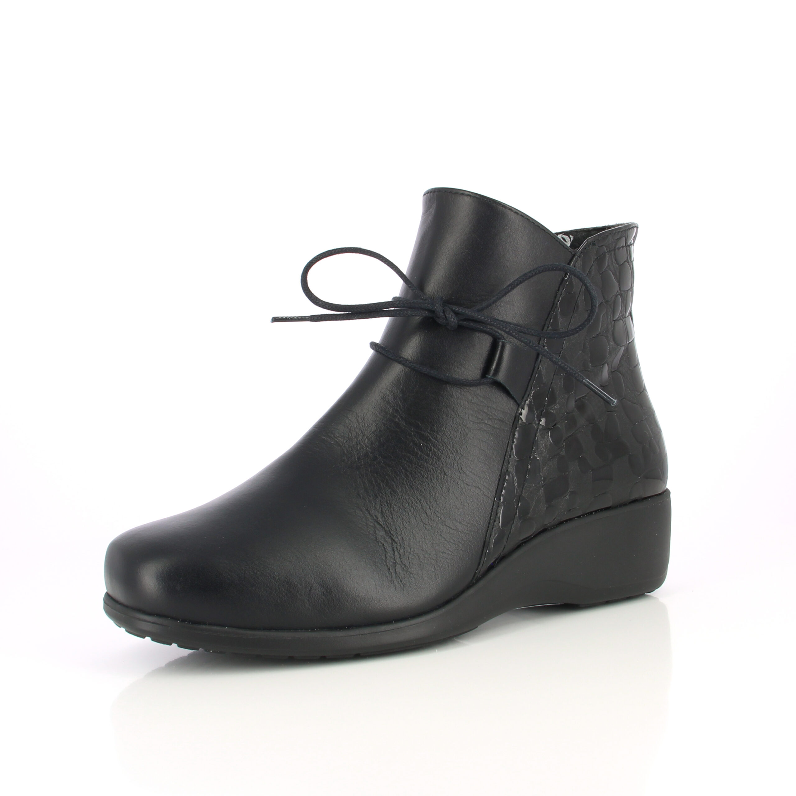 Bottines Homme Scimitar Greg En Cuir Souple - Fermeture Zip Intérieure - Doublure Textile - Noir