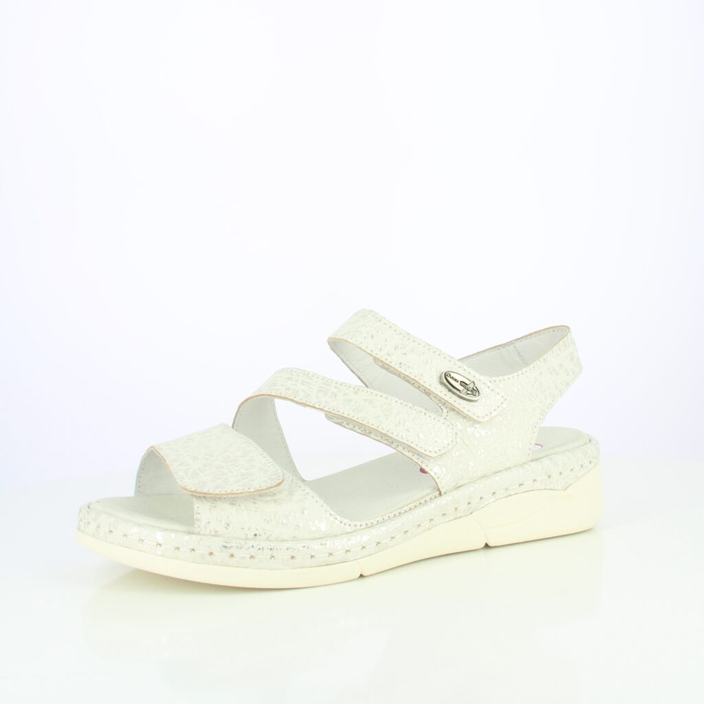 Sandales confortables thérapeutiques blanche mariage ou soirée été, REIMS NACRE
