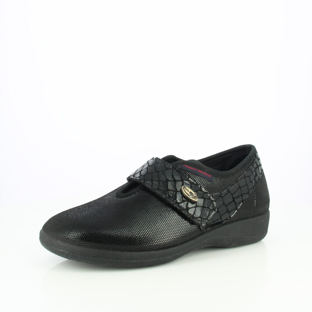 MELA NOIR Jolies chaussures d'intérieur confortables et économiques